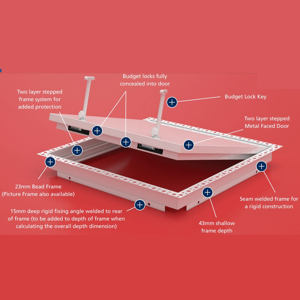 2Hr Fire Rated Access Panel - Beaded Frame