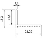 E12 Edge Trim - RAL9010 (White) - 3m Length