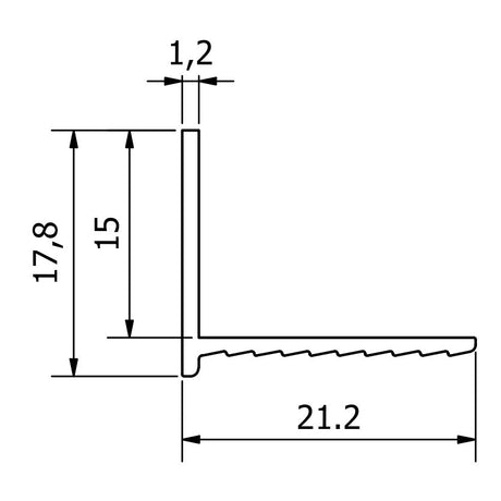 E15 Edge Trim - RAL9010 (White) - 3m Length