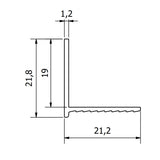 E19 Edge Trim - RAL9010 (White) - 3m Length