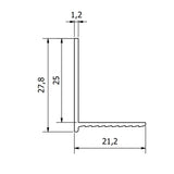 E25 Edge Trim - RAL9010 (White) - 3m Length