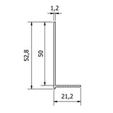 E50 Edge Trim - RAL9010 (White) - 3m Length