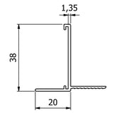 Plasterboard to Tile Junction Trim (Type JTA)