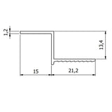 RD15 Deep Reveal Trim - RAL9010 (White) - 3m Length