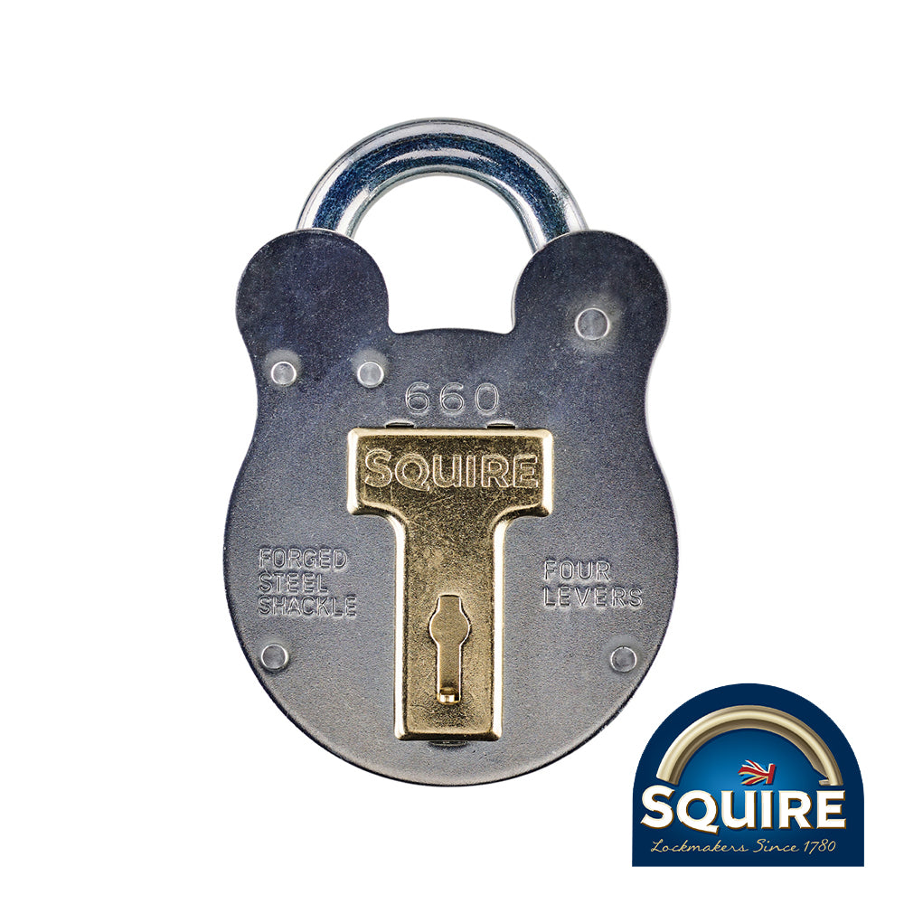 Squire Old English 4 Lever Padlock - 60mm