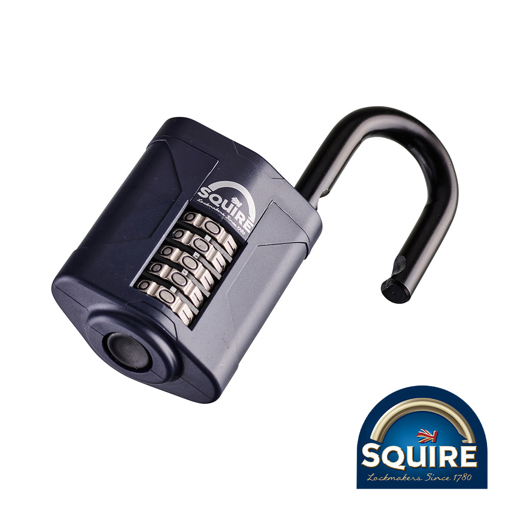 Squire Combination Padlock - Steel Open Shackle - 40mm