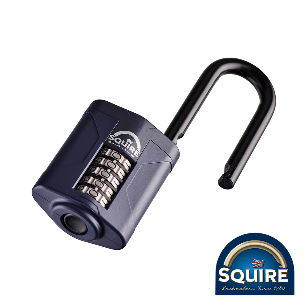 Squire Combination Padlock - Steel 1.5" Long Shackle - 50mm