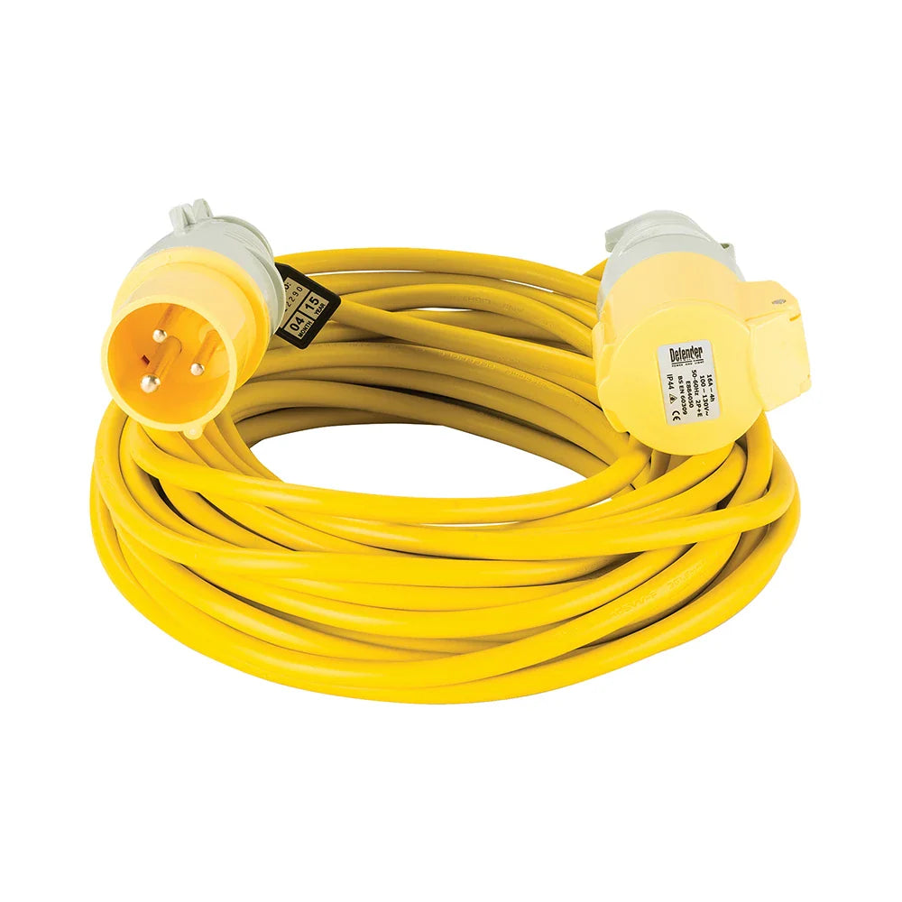 Defender Extension Lead Yellow 1.5mm2 16A