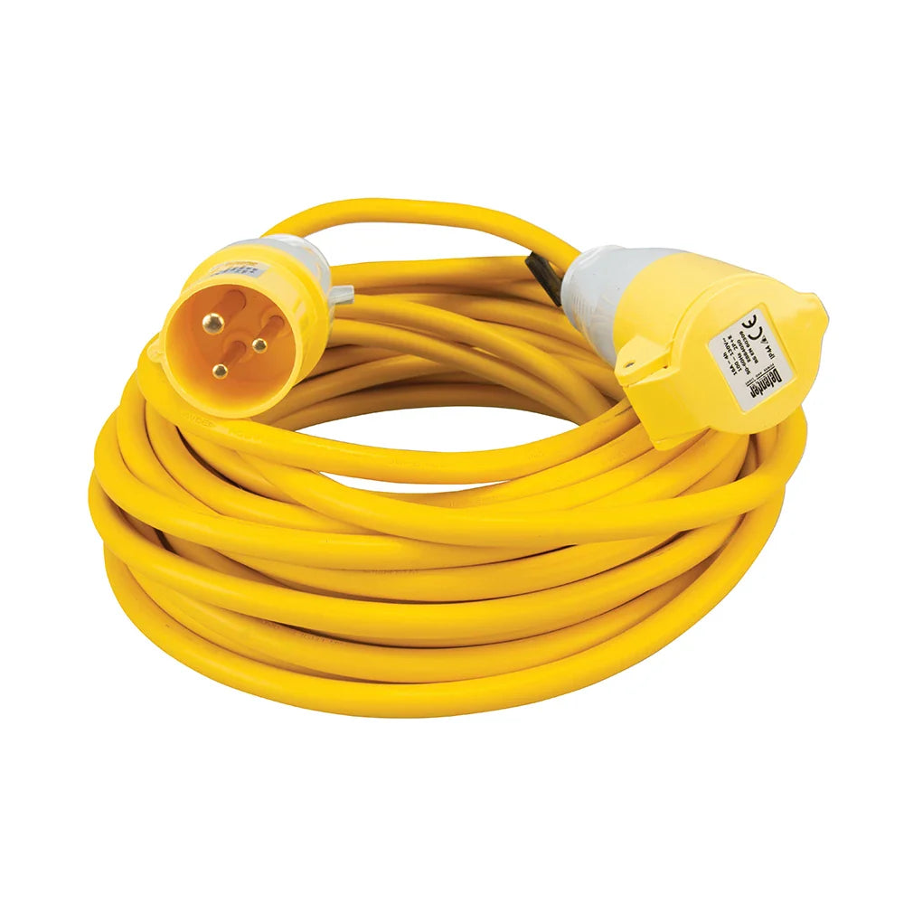 Defender Extension Lead Yellow 2.5mm2 16A