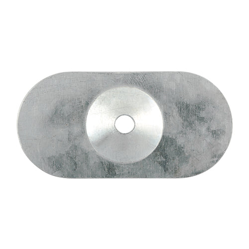 Oval Metal Insulation Stress Plate - 82 x 40mm (50 Per Box)