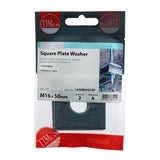 Square Plate Washer - Zinc