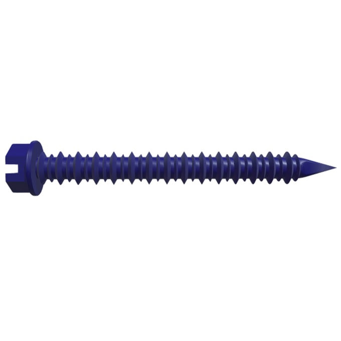 Hex Head Slotted Blue Tapcon Masonry Screw