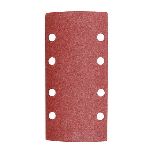 1/3 Sanding Sheets 120 Grit Red Punched - 93 x 185mm