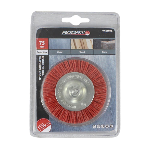 Timco Drill Wheel Brush Nylon - 75mm