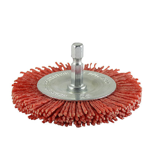 Timco Drill Wheel Brush Nylon - 100mm