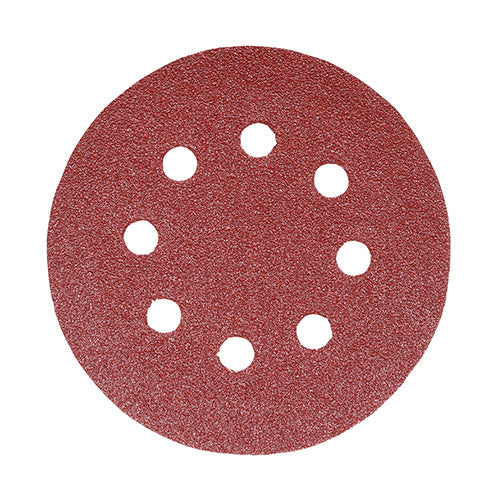 Random Orbital Sanding Discs 60 Grit Red - 125mm