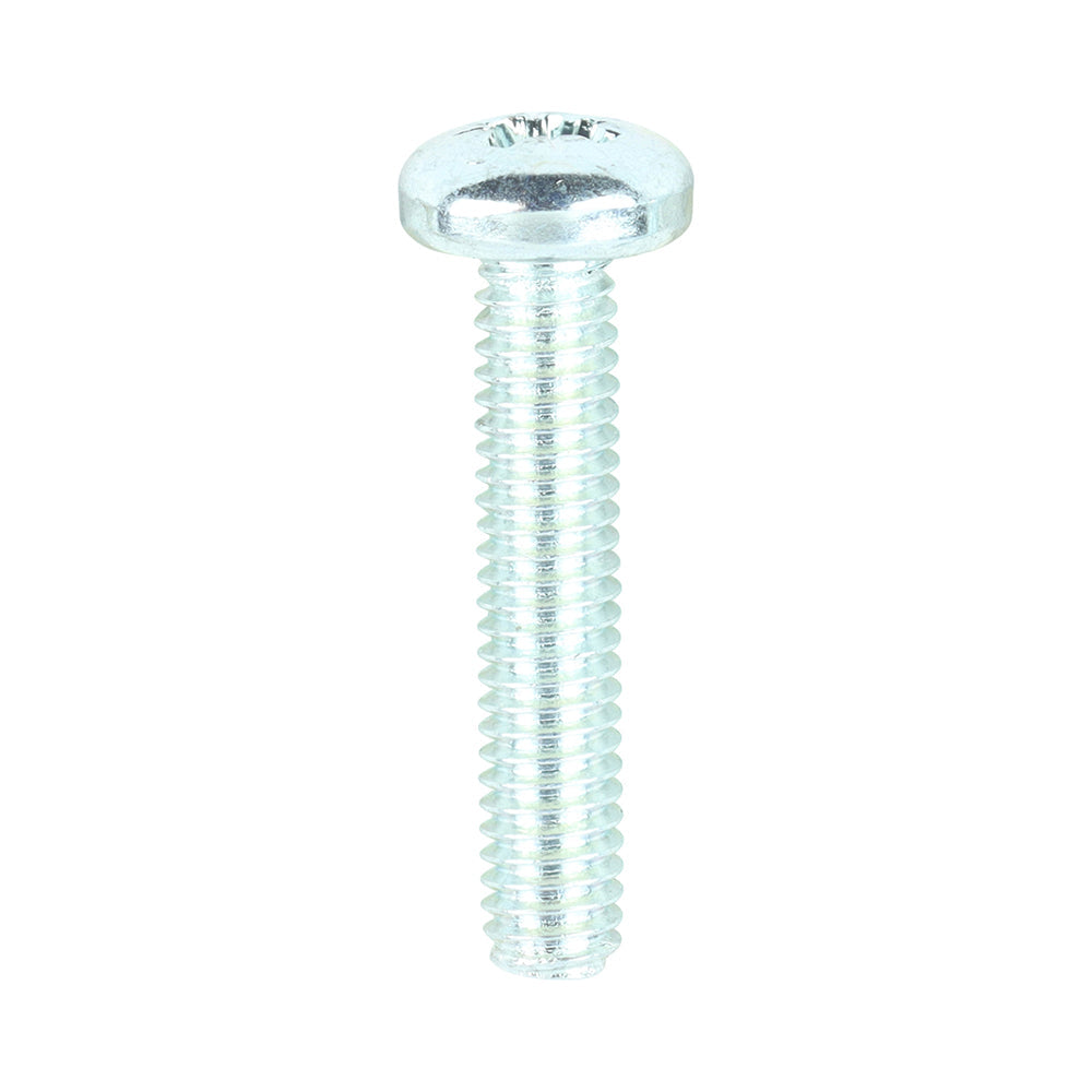 Pozi Pan Machine Screws - Zinc