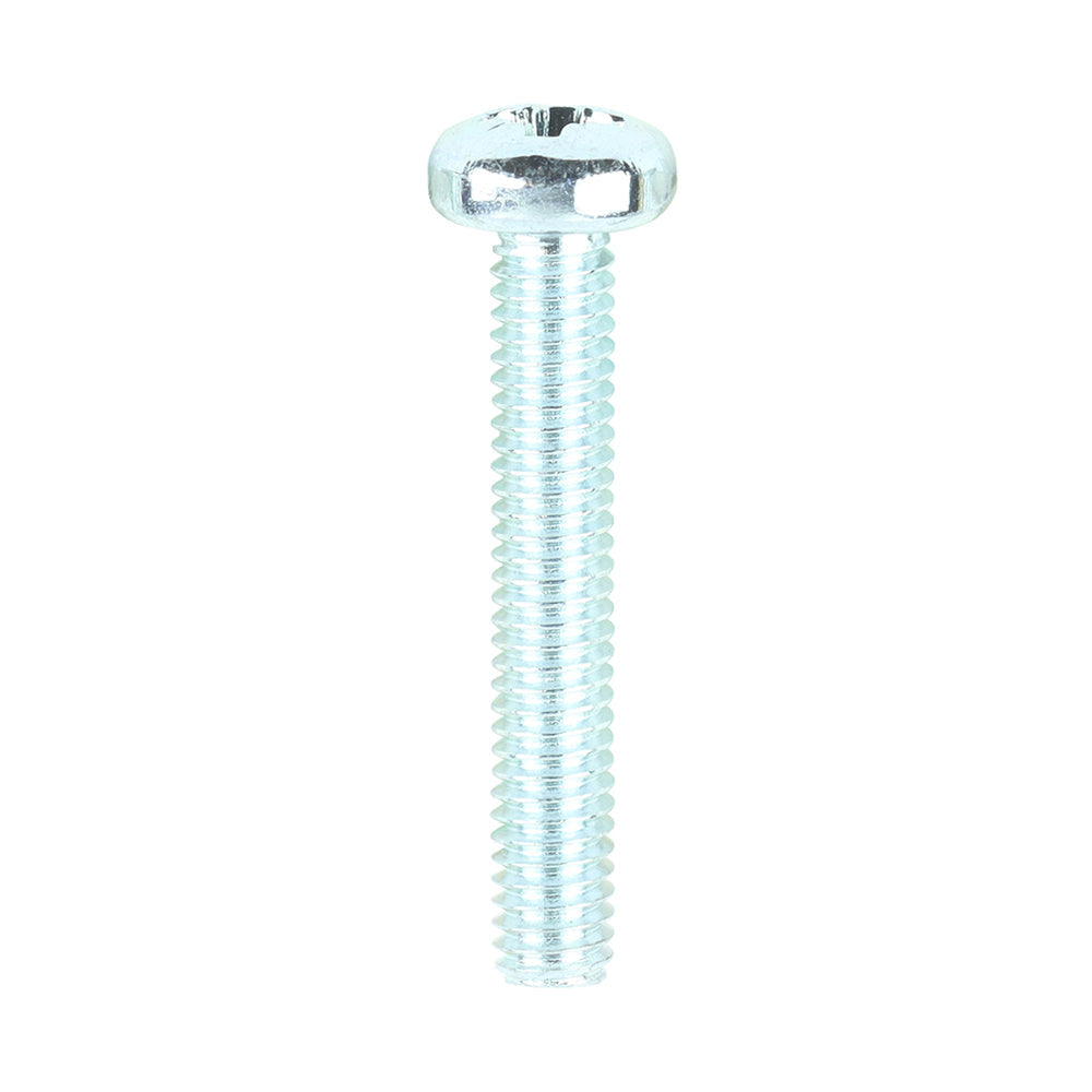 Pozi Pan Machine Screws - Zinc