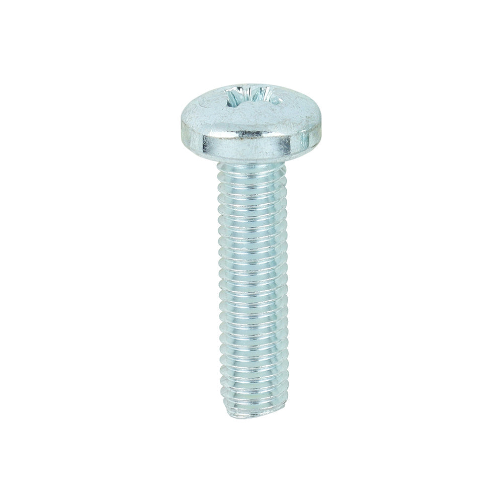 Pozi Pan Machine Screws - Zinc