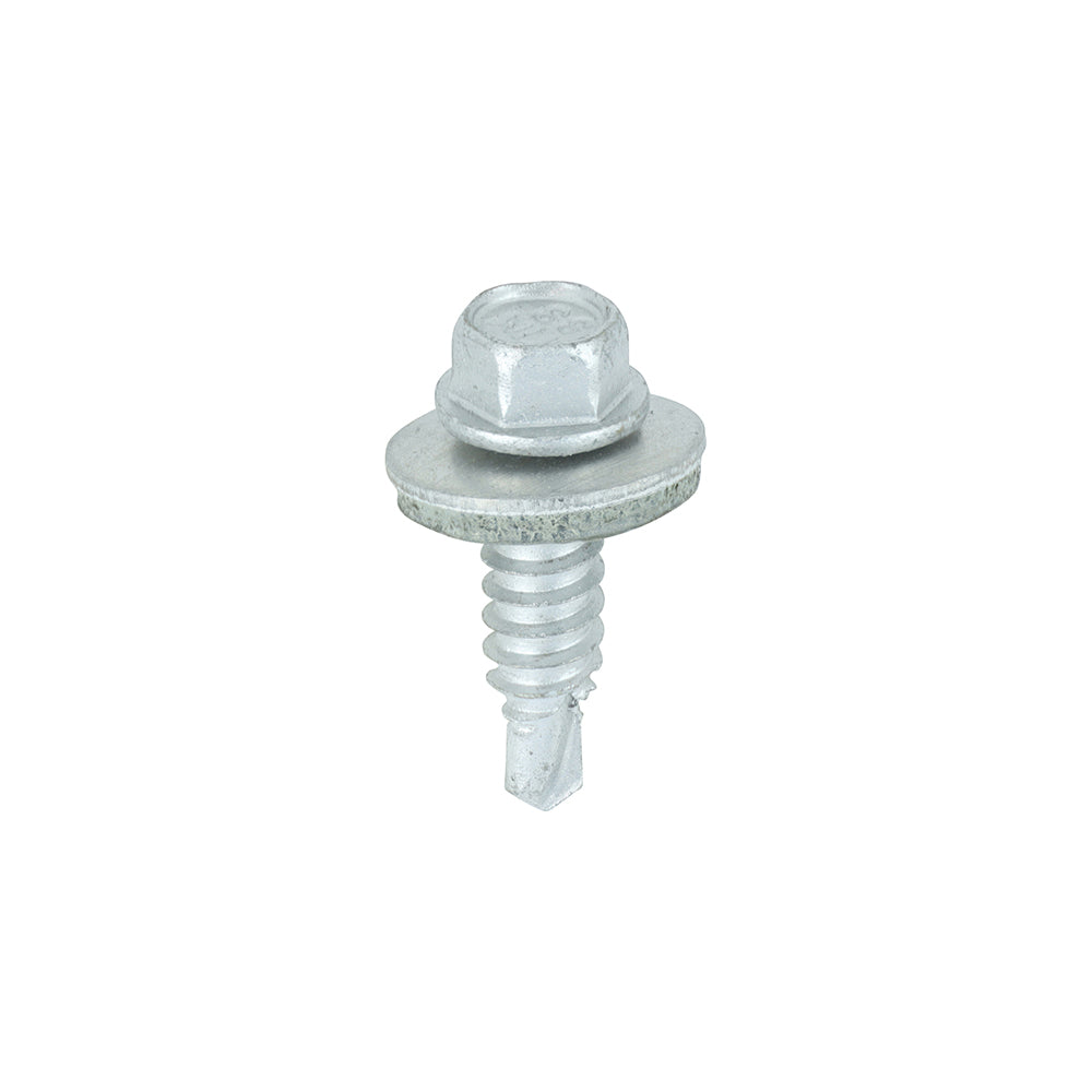 Sheet Steel Stitching Screws - A2 Stainless Steel Bi Metal with EPDM Washer - 6.3 x 22mm (100 Per Box)