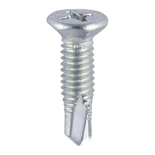 Window Fabrication Screws Countersunk Self-Drilling Point Zinc