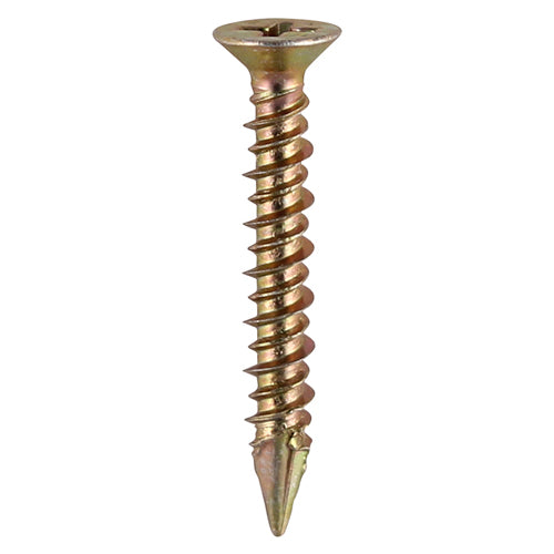 Window Fabrication Screws - Countersunk - PH - High-Low Thread - Slash Point - Yellow