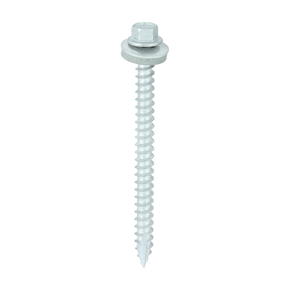 Timco Metal Construction Thin Sheet Metal to Timber Screws - Hex - EPDM Washer - Slash Point - Exterior