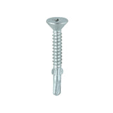 Timco Metal Construction Timber to Light Section Screws - Countersunk - Wing-Tip - Self-Drilling - Exterior