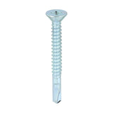 Timco Metal Construction Timber to Light Section Screws - Countersunk - Wing-Tip - Self-Drilling - Zinc