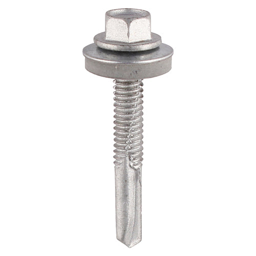 Timco Self-Drilling Heavy Section A2 Stainless Steel Bi-Metal Screws with EPDM Washer - 5.5 x 38