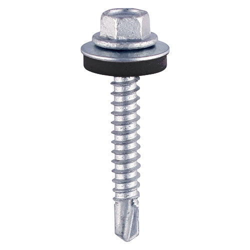 Timco Metal Construction Light Section Screws - Hex - EPDM Washer - Self-Drilling - Zinc