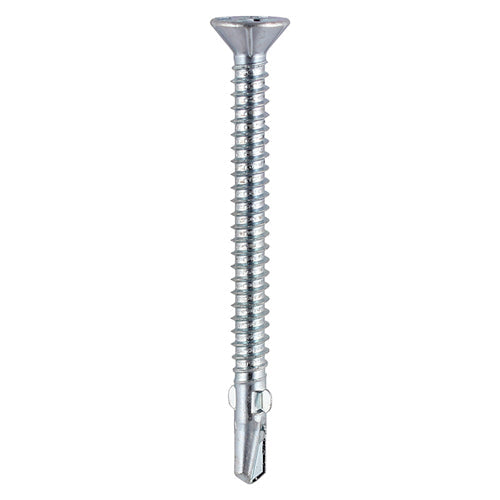 Timco Metal Construction Timber to Light Section Screws - Countersunk - Wing-Tip - Self-Drilling - Zinc