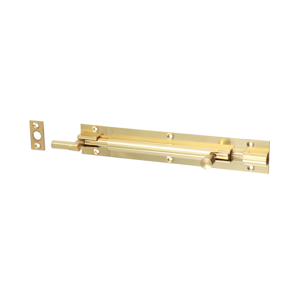 Necked Barrel Bolt Polished Brass - 150 x 25mm