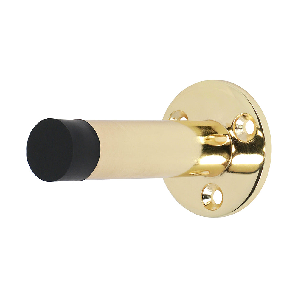 Projection Door Stop Polished Brass - 70mm