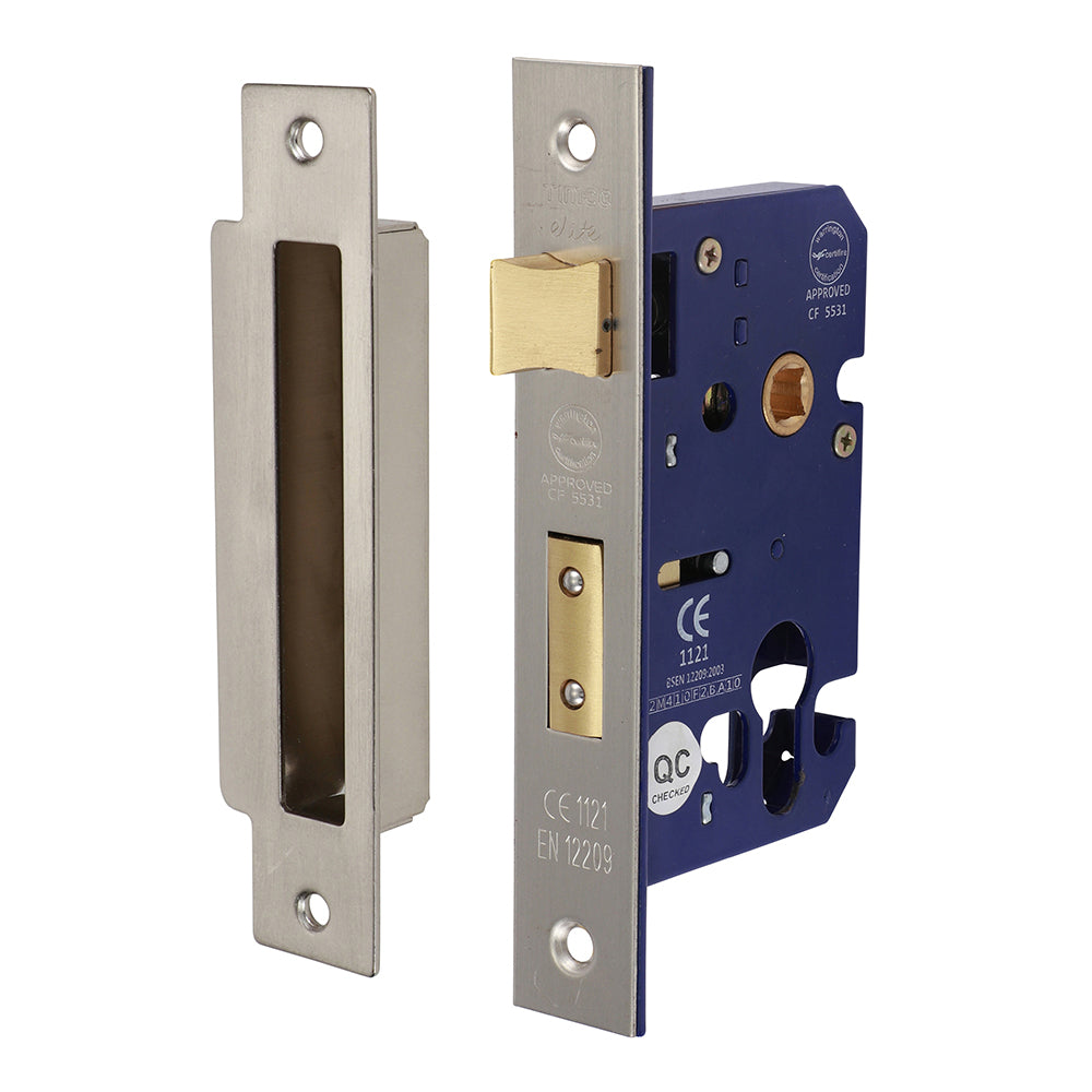 Euro Sashlock Satin Nickel - 66mm