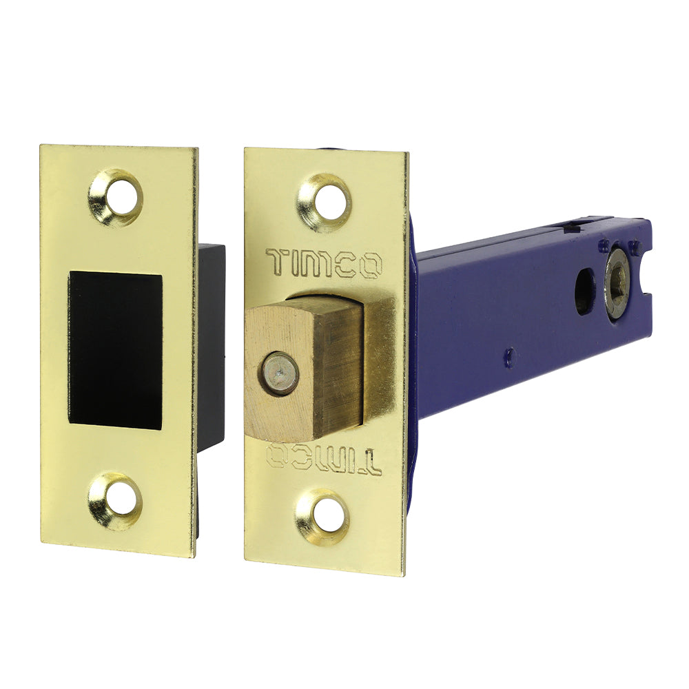 Architectural Tubular Deadbolt Electro Brass & Satin Nickel - 128mm