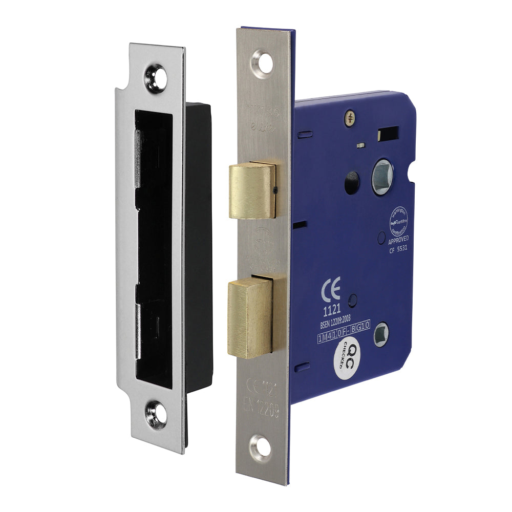 Bathroom Lock Satin Nickel - 78mm