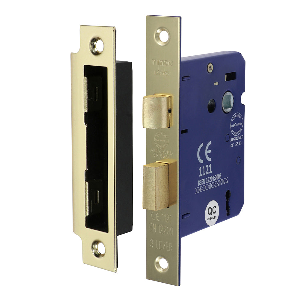 3 Lever Electro Brass Mortice Sashlock - 78mm Case - 58mm Backset