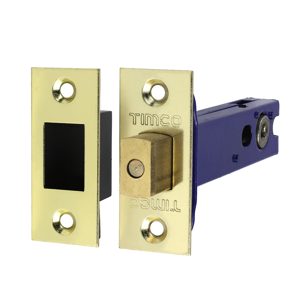 Architectural Tubular Deadbolt Electro Brass & Satin Nickel - 103mm