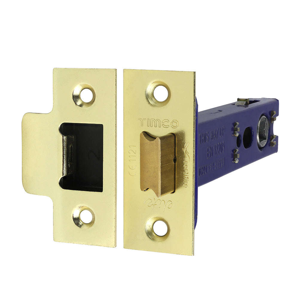 Architectural Tubular Latch Electro Brass & Satin Nickel - 103mm