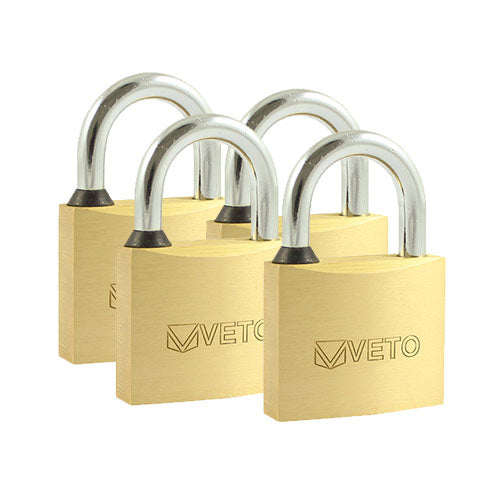 Brass Padlock x 4 (Key Alike)