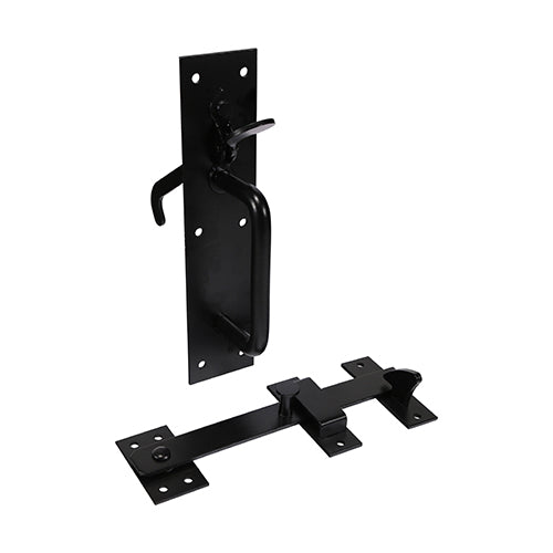 Heavy Duty Suffolk Latch Black - 219 x 50mm