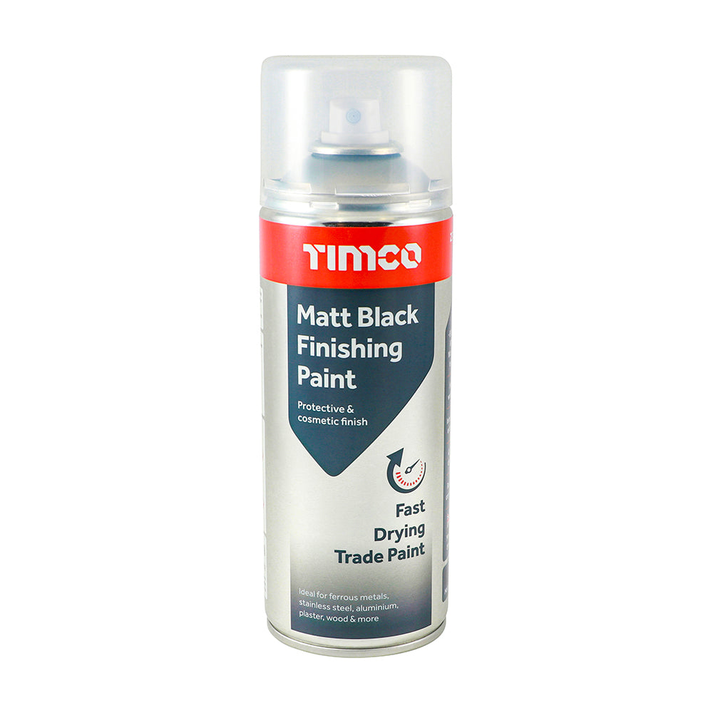 Timco Finishing Paint Matt Black - 380ml