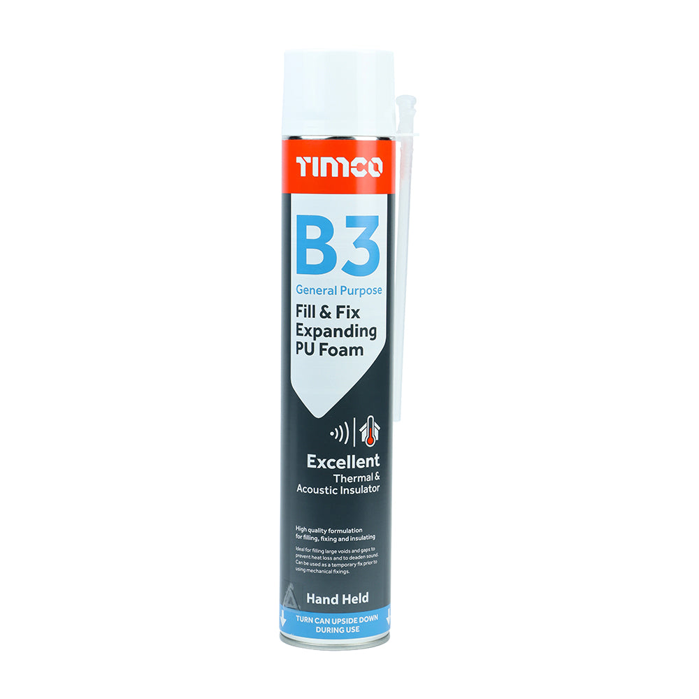 Timco Fill & Fix Expanding PU Foam B3 Hand Held - 750ml