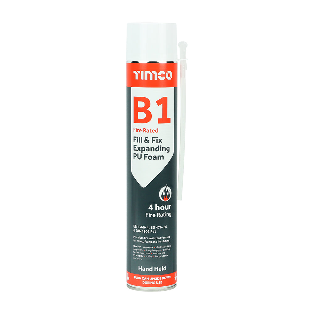 Fill & Fix Fire Rated Expanding PU Foam B1 Hand Held - 750ml