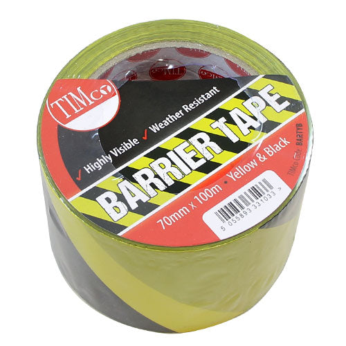 Barrier Tape - Black & Yellow