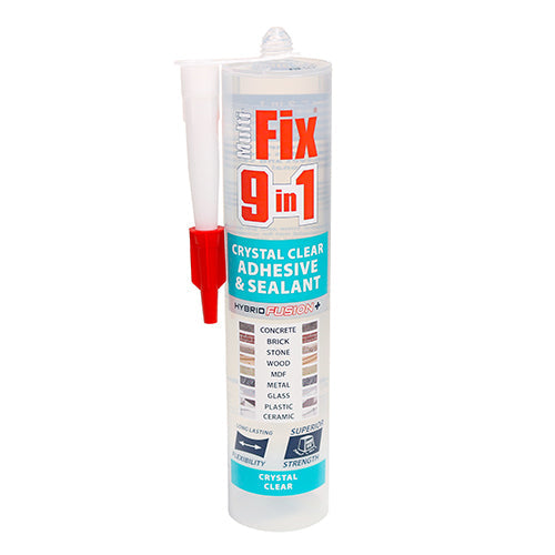 Timco 9 In 1 Adhesive & Sealant - Crystal Clear - 290ml