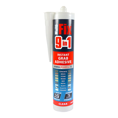 Timco 9 in 1 Instant Grab Adhesive - Clear - 290ml