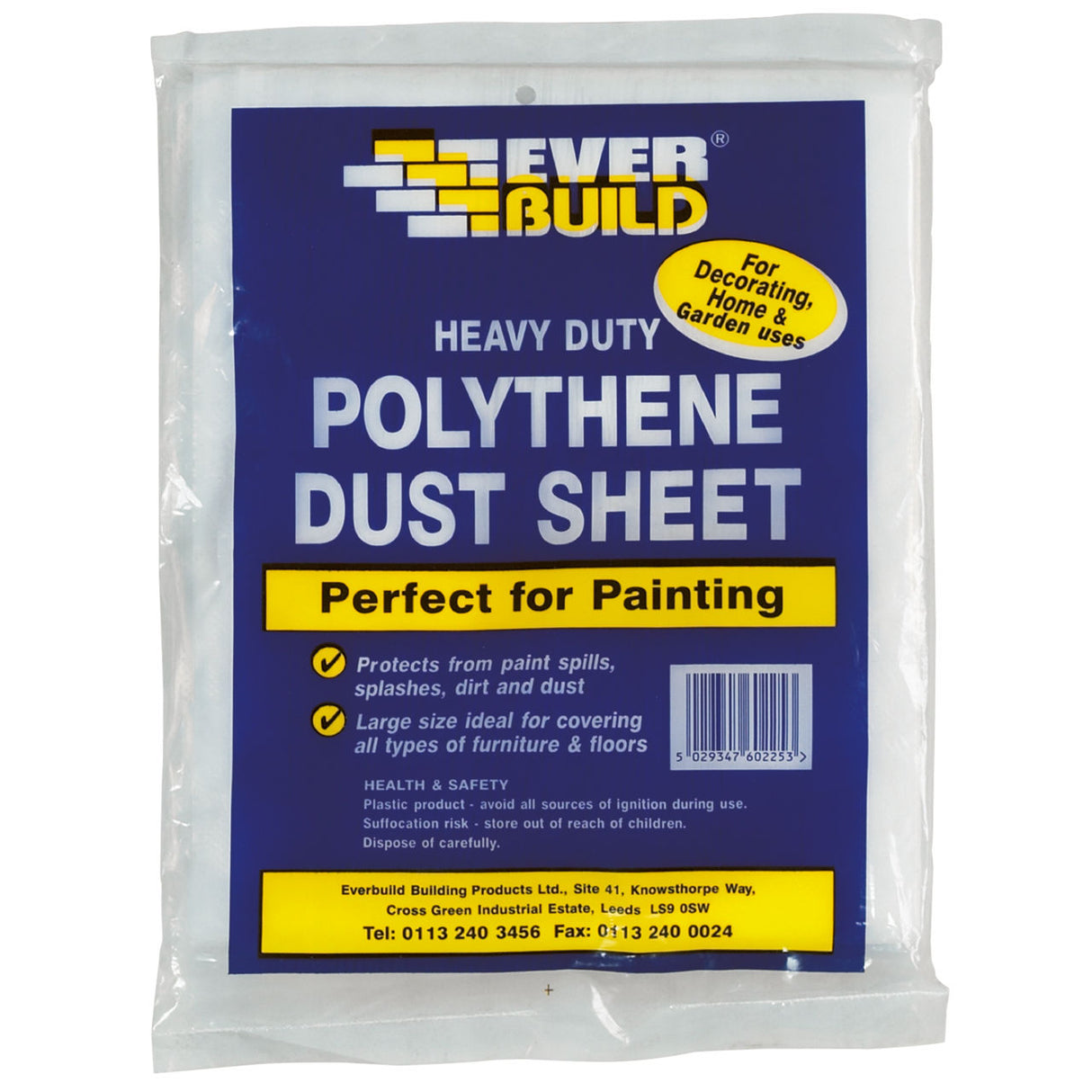 Everbuild Polythene Dust Sheet - 12 ft x 9 ft